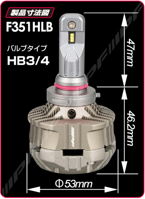 セール即納IPF LEDヘッドランプバルブ Fシリーズ HIR2 6500K オールインワンモデル その他