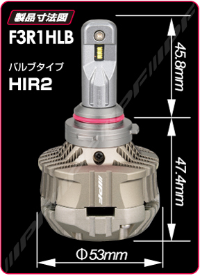 ///IPF / LED ヘッドランプバルブ F シリーズ (H11 / HB3/4 / HIR2)