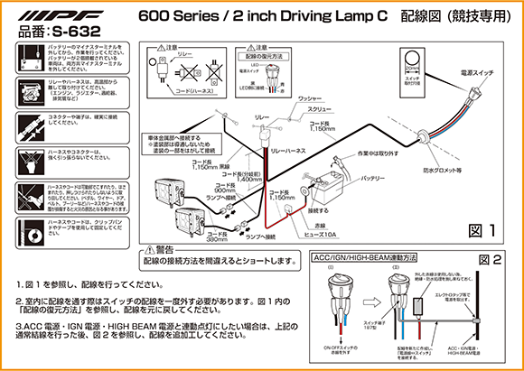 IPF / 600 シリーズ 2インチ キューブ ドライビングランプ : S-632